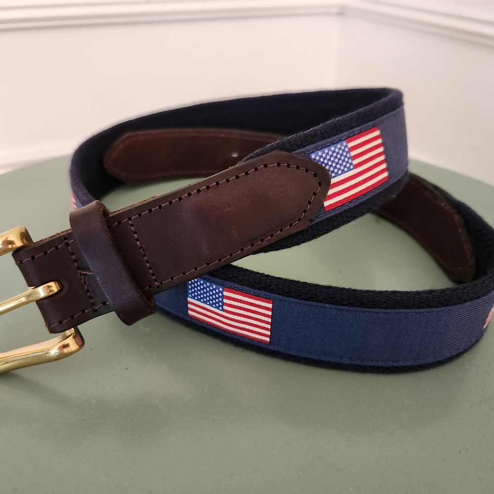 Vineyard Vines American Flag Belt
